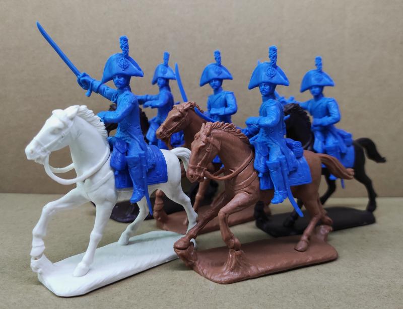 Heavy Cavalry in Bicorne--five mounted figures #1