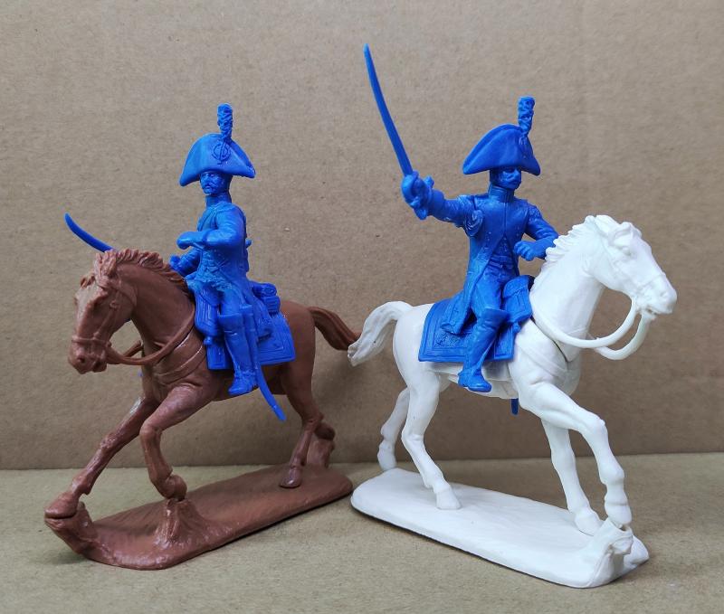 Heavy Cavalry in Bicorne--five mounted figures #3
