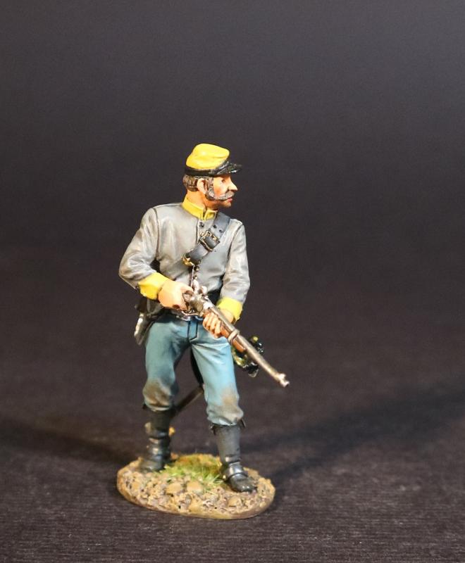 Dismounted Confederate Cavalryman Standing Readying, Cavalry Division, The Army of Northern Virginia, The Battle of Brandy Station, June 9th, 1863, The American Civil War, 1861-1865--single figure #1