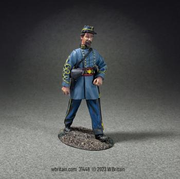 Image of Confederate Infantry Officer Marching--single figure