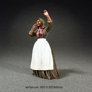 Image of “Virgil!  Quick!  Come See!”, 1860s Woman Shouting--single figure