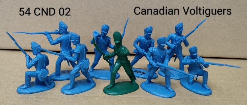 Canadian Voltiguers (War of 1812)--makes 9 poses (1 sergeant and 8 voltiguers) #1