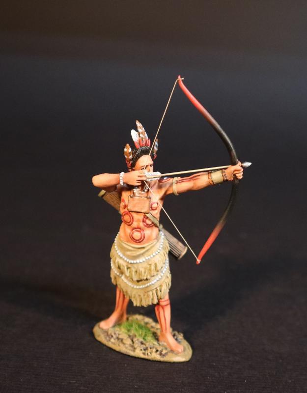 Powhatan Warrior Standing with Bow Ready to Loose, The Powhatan, The Conquest of America--single figure #1