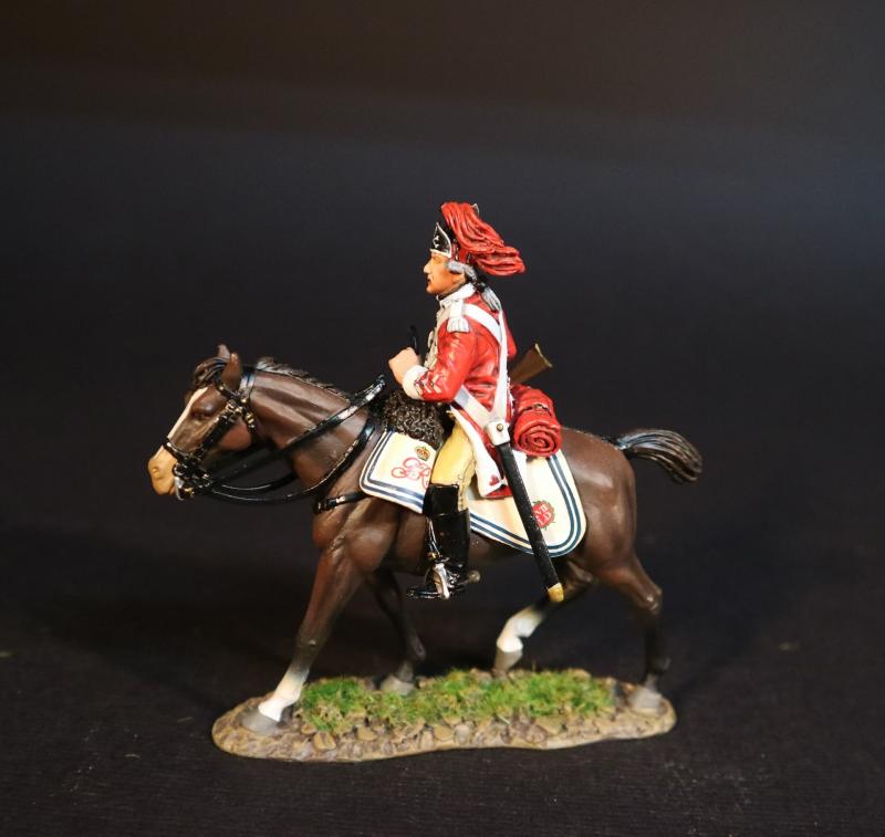 Trooper with Sword Held Straight Up and Down, The 17th Light Dragoons, The British Army, The Battle of Cowpens, January 17, 1781, The American War of Independence, 1775–1783--single mounted figure #2