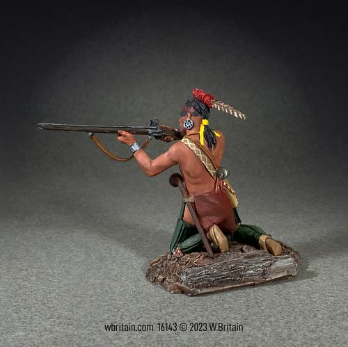 Native American Warrior Kneeling Firing--single figure #1