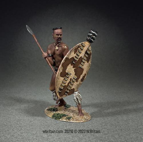 Zulu Warrior Counting Rifles No.1, 1879--single figure with spear and shield #1