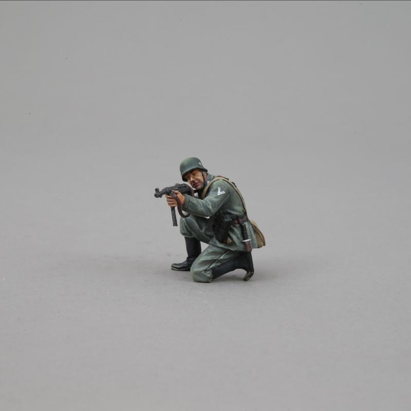 Kneeling German Heer NCO in Winter Camo Firing an MP40--single kneeling figure--RETIRED--LAST TWO!! #1