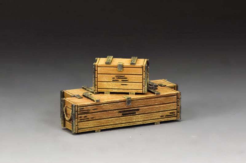 Wooden Ammunition & Weapons Crates (Natural Wood Colour)--Vietnam-era crates #2