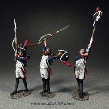 Image of "Vive L’Empereur!"--Cheering French Imperial Guard--three figures