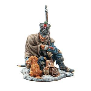 French Chasseur with Dog, 15th Light Infantry, Russia, 1812--single seated figure and puppy on single base French Chasseur with Dog, 15th Light Infantry, Russia, 1812--single seated figure and puppy on single base #47987