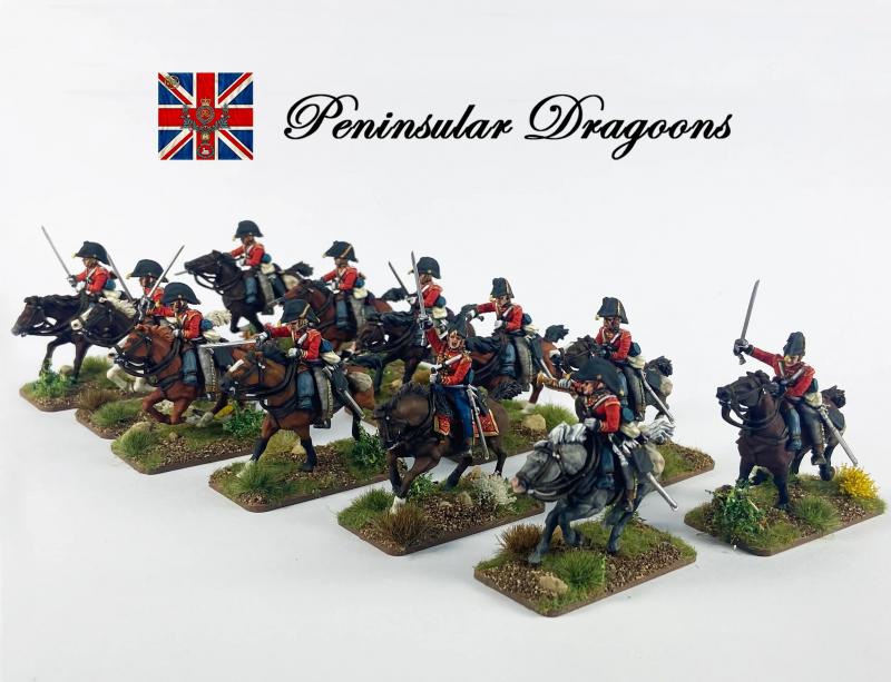 28mm British Peninsular Heavy Dragoons--makes twelve figures #9