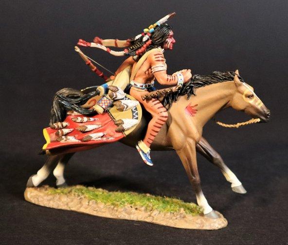 Sioux Warrior with bow in trailing left hand, The Battle Where the Girl Saved Her Brother, 17th June 1876, The Black Hill Wars, 1876-1877, Thunder on the Plains--single mounted figure #2