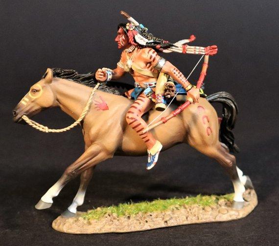 Sioux Warrior with bow in trailing left hand, The Battle Where the Girl Saved Her Brother, 17th June 1876, The Black Hill Wars, 1876-1877, Thunder on the Plains--single mounted figure #1