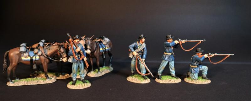 Three United States Mounted Infantrymen, United States Cavalry, The Battle of the Rosebud, 17th June 1876, The Black Hill Wars 1876-1877--three figures #2