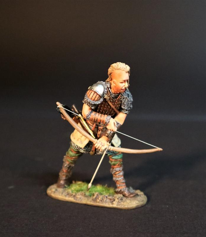 Viking Shield Maiden Leaning, Nocking Arrow, The Vikings, The Age of Arthur--single figure #1