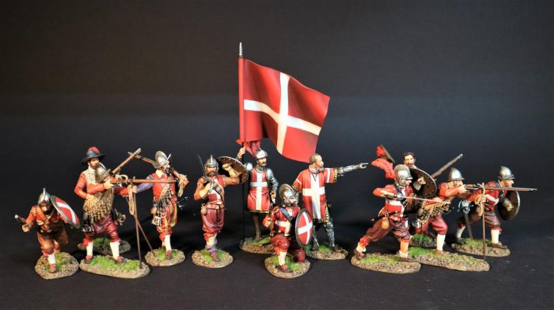 Four Maltese Militia (2 firing musket with rest; 2 kneeling with pistol and round shield), The Great Siege of Malta, 1565, The Crusades--four figures #2