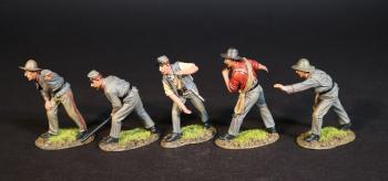 “Mark” Artillery Crew Moving Gun, 1st Rockbridge Artillery, The Army of the Shenandoah, The First Battle of Manassas, 1861, The American Civil War, 1861-1865--five figures #0