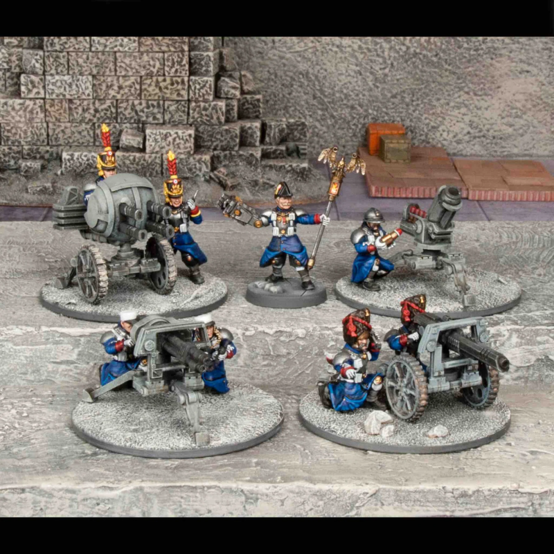  28mm Death Fields: Les Grognards Command & Heavy Support w/Weapons (12) & Heavy Guns (6) #6