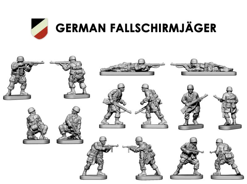 196 x WWII German FallschirmJager--1:144 scale (unpainted plastic kit) #4
