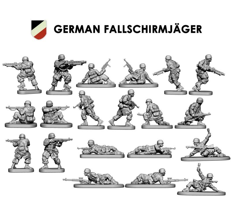196 x WWII German FallschirmJager--1:144 scale (unpainted plastic kit) #5