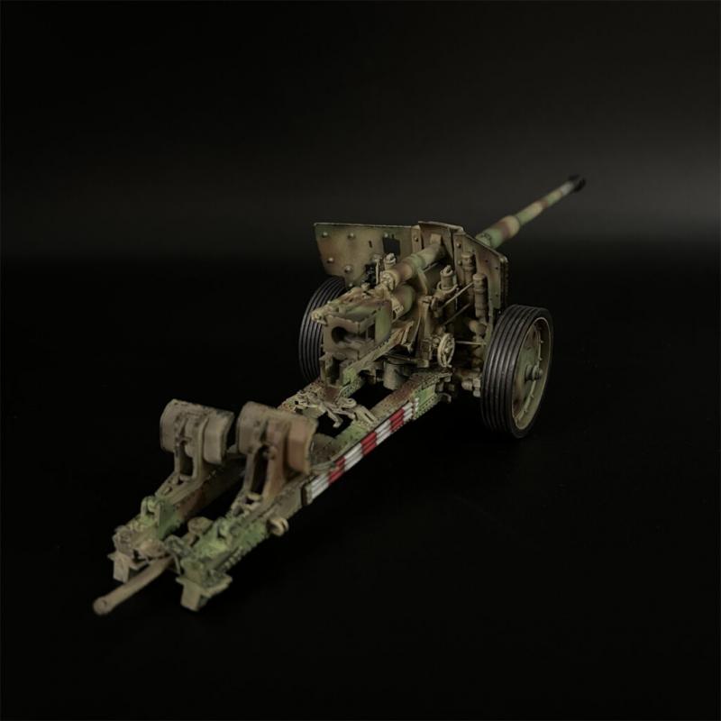 German Camouflage Pak43 88mm Anti-tank Gun and Summer Crew--cannon and four figures #8