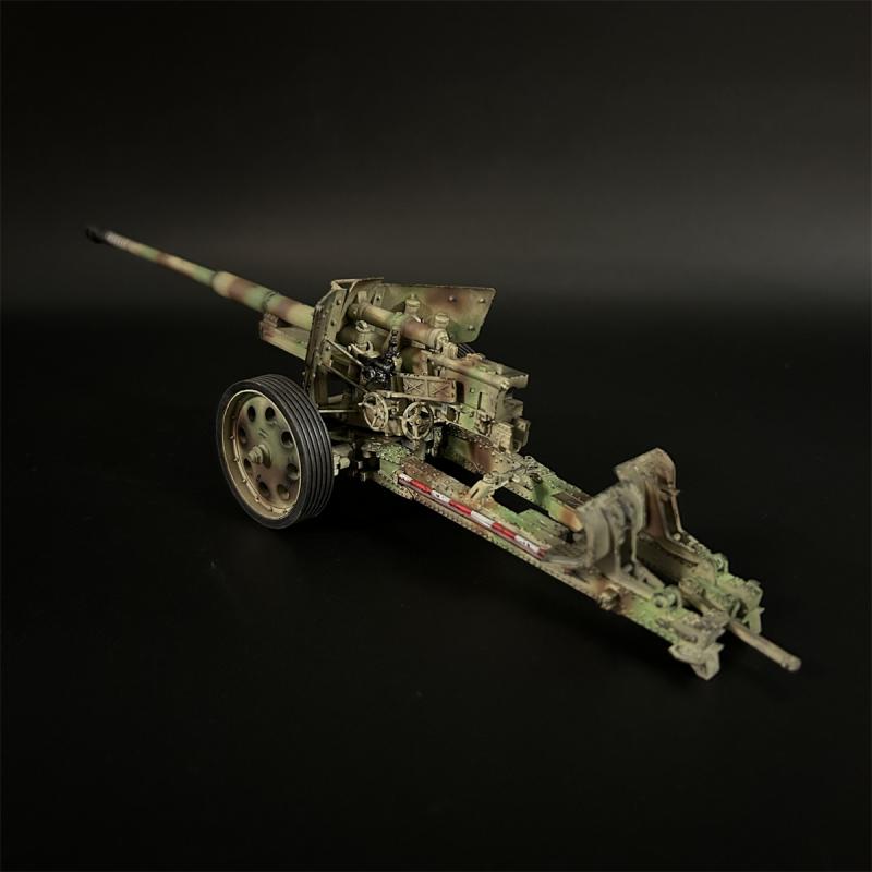 German Camouflage Pak43 88mm Anti-tank Gun and Summer Crew--cannon and four figures #9