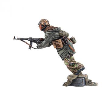 Image of German Waffen SS Leaning with MP44 and Box--single leaning figure--TWO IN STOCK.