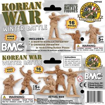 BMC Korean War Winter Battle--16 piece Tan North Korean & Chinese soldier figures #3