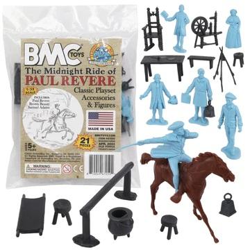BMC Classic The Midnight Ride of Paul Revere--21 piece plastic figure playset #1