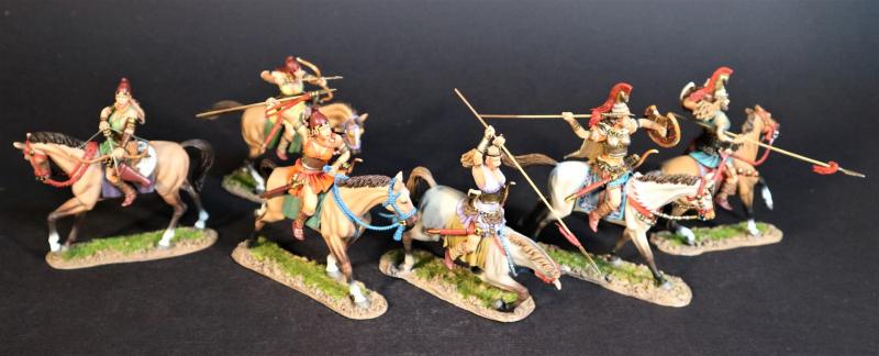 Bremusa (bow lowered, readied for firing), The Amazons, Troy and Her Allies, The Trojan War--single mounted figure #2