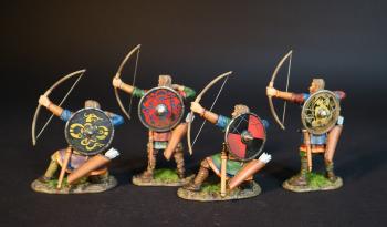 Image of Viking Archers (2 standing firing, 2 kneeling firing), the Vikings, The Age of Arthur--four figures