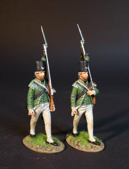 Image of Two Grenadiers Marching, Simcoe's Rangers, The Queen's Rangers (1st American Regiment) 1778-1783, British Army, The American War of Independence, 1778-1783--two figures Image of Two Grenadiers Marching, Simcoe's Rangers, The Queen's Rangers (1st American Regiment) 1778-1783, British Army, The American War of Independence, 1778-1783--two figures