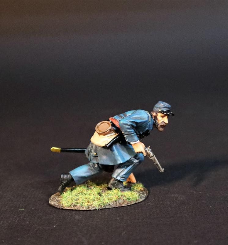 Infantry Officer (crouching with drawn pistol), The Liberty Hall Volunteers, Co. 1, 4th Virginia Regiment, First Brigade, The Army of the Shenandoah, The First Battle of Manassas, 1861, ACW 1861-1865--single figure #1