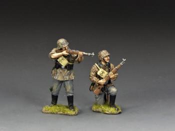 Image of Riflemen in Action--two Waffen SS Panzergrenadier figures