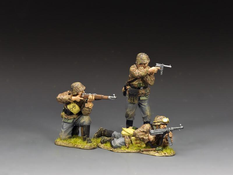"Open Fire!’--three Waffen SS Panzergrenadier figures #1