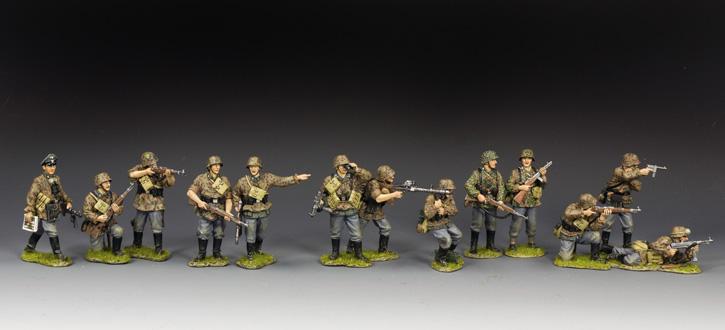 "MG34 Gun Team!’--three Waffen SS Panzergrenadier figures #3