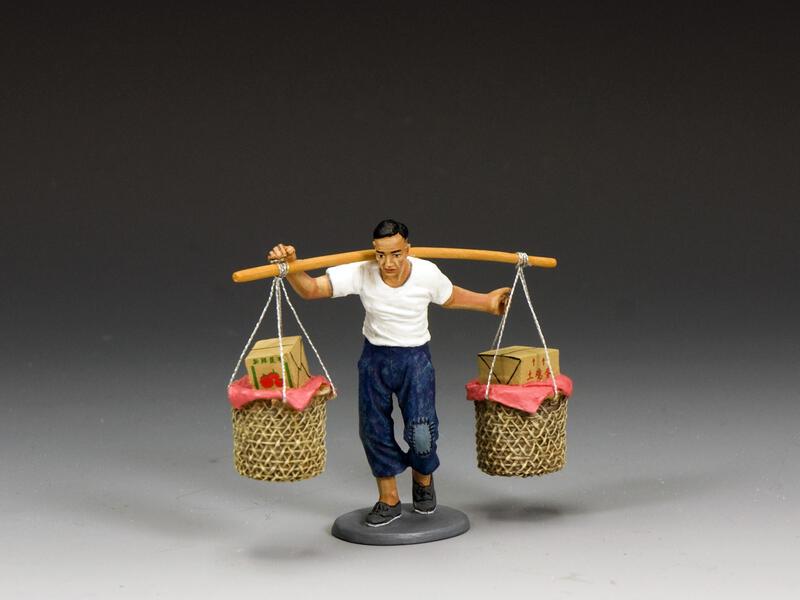 The Coolie--single 1960s-era figure carrying baskets on pole #1