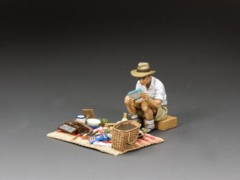 Image of Everything's For Sale--single seated 1960s-era street vender figure with merchandise on blanket