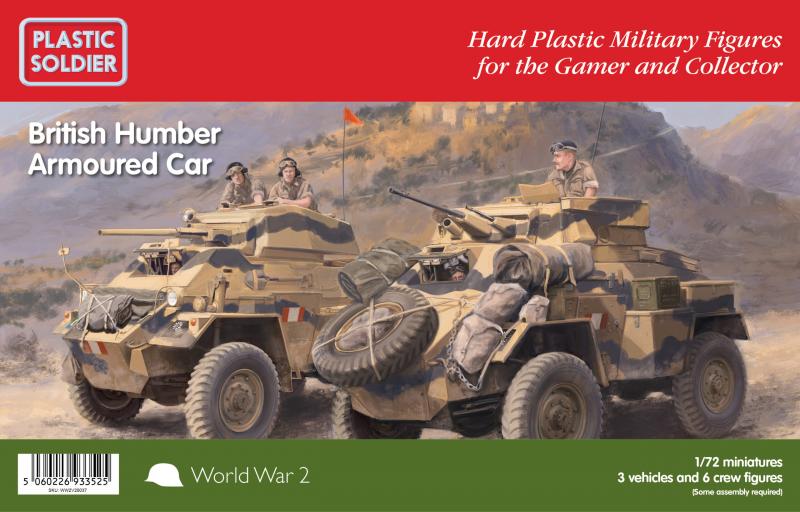 1/72nd British Humber Armoured Car--3 vehicles & 6 commander figures with options to build either Mk.II or Mk. IV variants #1