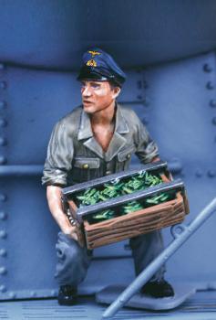 Image of UBoat Supply Crew Three--single crouching figure holding crate