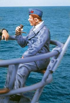 Image of Lt. Smoking--single seated UBoat lieutenant figure