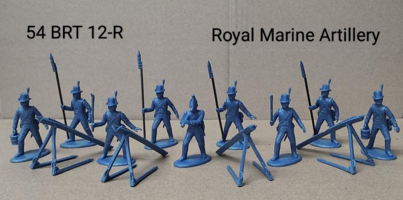  Royal Marine Artillery, Rocket Section--1 officer and 8 gunners, plus four Congreve rocket launchers (Blue) #3