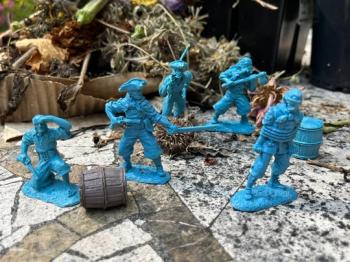 Image of Walking the Plank--two barrels and five pirates--FOUR IN STOCK.