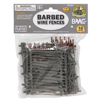 Image of 54mm CTS Concertina Barbed Wire Fence Barricade - 18pc Plastic Army Men Accessory