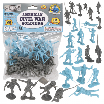 Image of 54mm CTS Marx ACW Soldiers 31pc Powder Blue vs. Gray