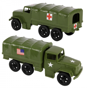 Image of TimMee Plastic Army Men TRUCKS - OD Green M34 Deuce and a Half Cargo Vehicles US Made Image of TimMee Plastic Army Men TRUCKS - OD Green M34 Deuce and a Half Cargo Vehicles US Made
