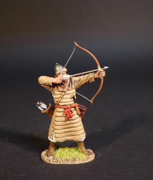 Image of Korean Auxillary Archer (tan armor), The Mongol Invasions of Japan, 1274 and 1281--single figure--TWO IN STOCK. Image of Korean Auxillary Archer (tan armor), The Mongol Invasions of Japan, 1274 and 1281--single figure--TWO IN STOCK.