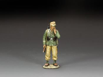 Image of 'Guard Duty'--single standing Afrika Korp figure smoking