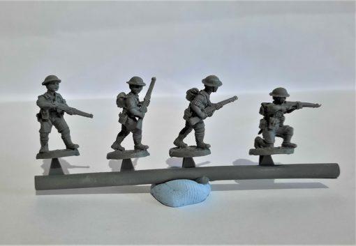 British Eighth Army Platoon--forty-seven unpainted 20mm WWII miniatures #8