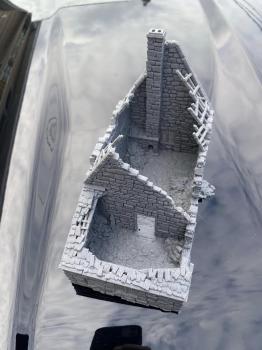 Image of 3D Print - 28mm Large Stone House (8" x 4" x 6"H) -Limited availability!